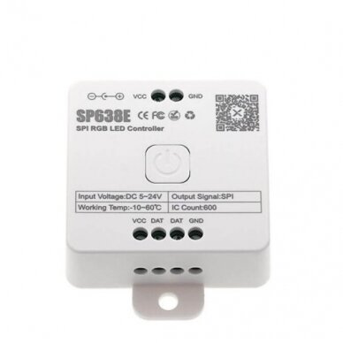 LED RGB SPI Controller, 5-24V, Remote Control, Bluetooth 1