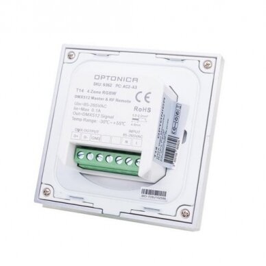LED RGBW DMX Controller, 4 Zones, Remote Control 2