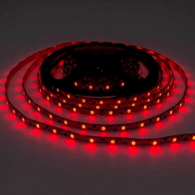 LED S-juosta, 7.2W/m, 720Lm/m, 12V, raudona šviesa 2