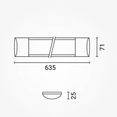 LED Batten Fixture, 20W, CCT, 60cm, IP20 4