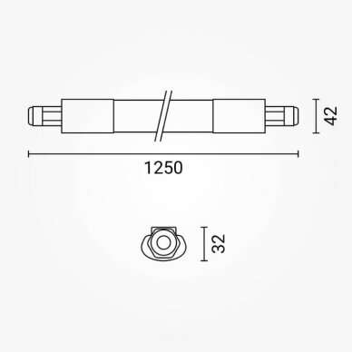 LED Batten Fixture, 36W, White Light, IP65, Linkable 3