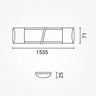 LED Batten Fixture, 45W, CCT, 150cm, IP20 3