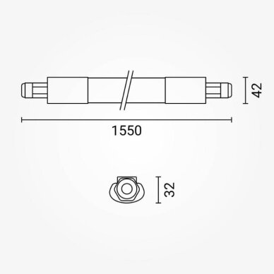 LED Batten Fixture, 45W, White Light, IP65, Linkable 3