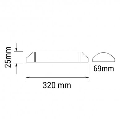 LED Batten Fitting Light, IP20, 10W, White Light 4