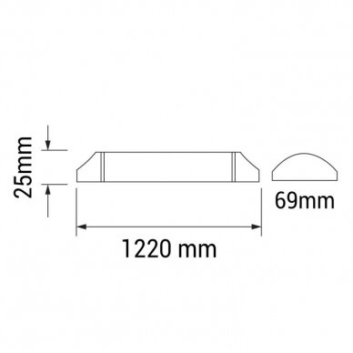 LED salės šviestuvas, IP20, 40W, šilta balta šviesa 2