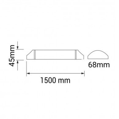 LED Batten Fitting Light, IP65, 50W, Neutral Light 3