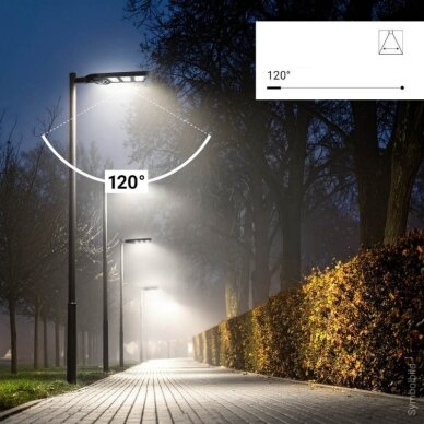 LED saulės gatvės šviestuvas, nuotolinis valdymas, 12W, šalta balta šviesa 4
