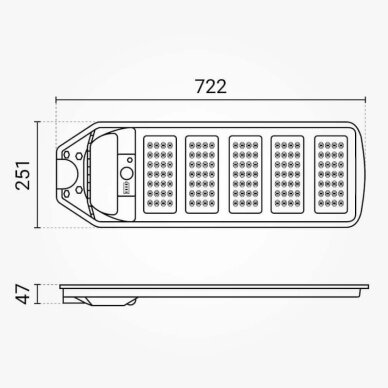 LED Solar Street Light, Remote Control, 20W, White Light 5