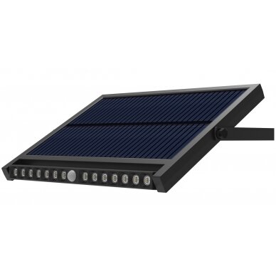 LED saulės sieninis šviestuvas, multifunkcinis, juodas, 12.5W, RGB spalvos LED saulės sieninis šviestuvas, multifunkcinis, juodas, 12.5W, RGB spalvos