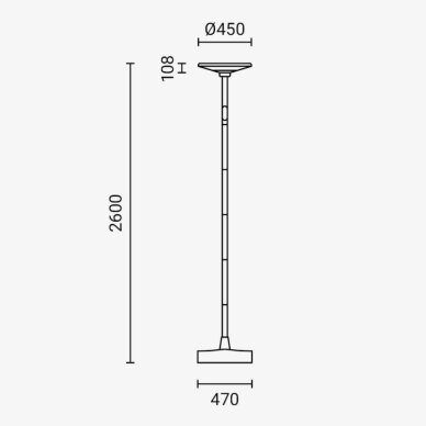 LED Solar Garden Lamp, Black, 2.5m Pole, Water Tank, Remote Control, CCT 9