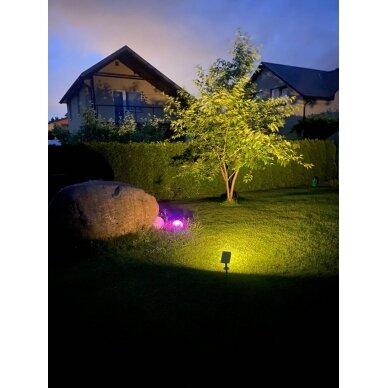 LED saulės šviestuvas 2W, įsmeigiamas, šilta balta šviesa 2