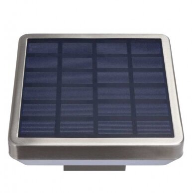 LED saulės vejos lempa, 4.4W, šlifuotas aliuminis, PIR jutiklis, šilta balta šviesa 3