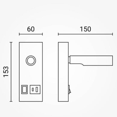 LED sieninis šviestuvas, 2W, ON/OFF jungiklis, USB, baltas, neutrali balta šviesa 6 LED sieninis šviestuvas, 2W, ON/OFF jungiklis, USB, baltas, neutrali balta šviesa 6