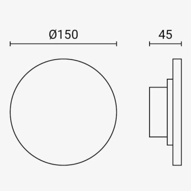 LED Wall Light, White, 12W, 670Lm, Warm Light 3