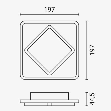 LED sieninis šviestuvas, baltas, 23W, CCT 5