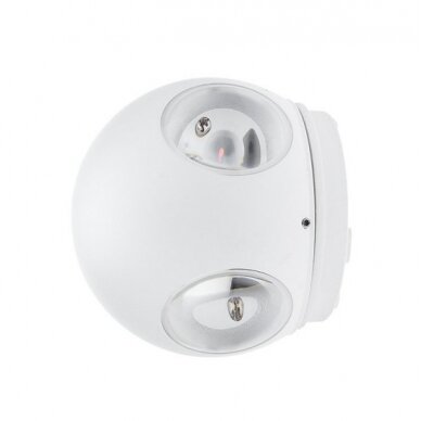 LED Wall Light, White, Round, 4 LEDs, 4W, Warm Light 1