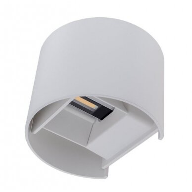 LED sieninis šviestuvas, baltas, apvalus, reguliuojamas spindulys, 6W, šilta balta šviesa 2 LED sieninis šviestuvas, baltas, apvalus, reguliuojamas spindulys, 6W, šilta balta šviesa 2