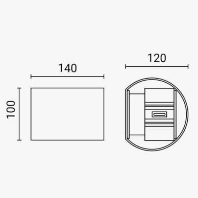 LED Wall Light, White, Round, Adjustable Beam, 6W, Warm Light 4