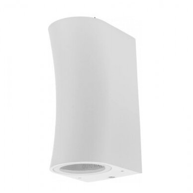 LED Wall Lamp, White, Curved Cylinder, 2 Sockets, Max 35W 1