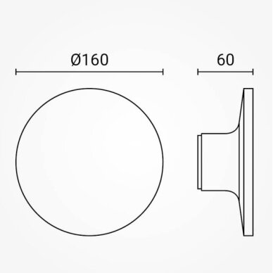 LED sieninis šviestuvas, juodas, 12W, 1200Lm, šilta balta šviesa 4