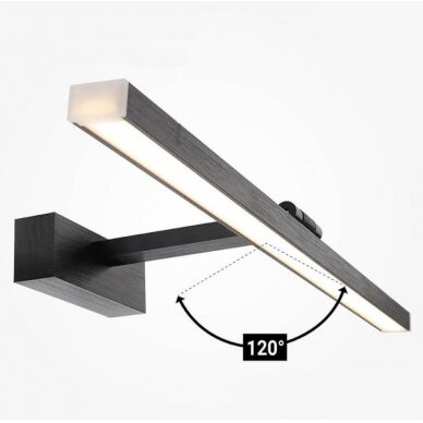 LED sieninis šviestuvas, juodas, 14W, neutrali balta šviesa 3 LED sieninis šviestuvas, juodas, 14W, neutrali balta šviesa 3