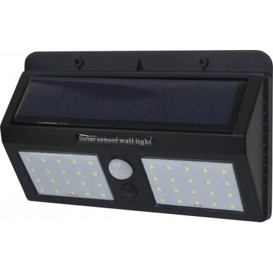 LED sieninis šviestuvas, juodas, 1.5W, šalta balta šviesa