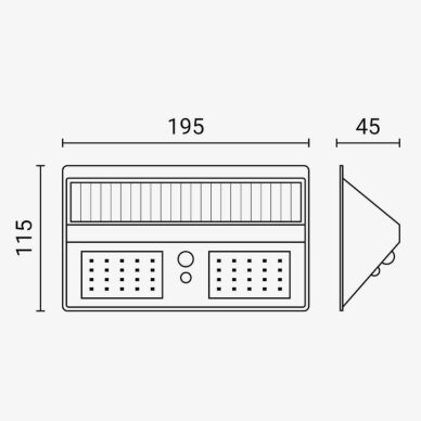 LED sieninis šviestuvas, juodas, 1.5W, šalta balta šviesa 2