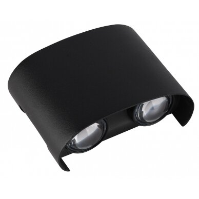 LED sieninis šviestuvas, juodas, 4W, šilta balta šviesa