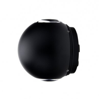 LED Wall Light, Black, Round, 6W, Neutral Light 1