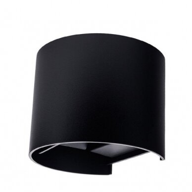 LED sieninis šviestuvas, juodas, apvalus, reguliuojamas spindulys, 6W, šilta balta šviesa 2 LED sieninis šviestuvas, juodas, apvalus, reguliuojamas spindulys, 6W, šilta balta šviesa 2