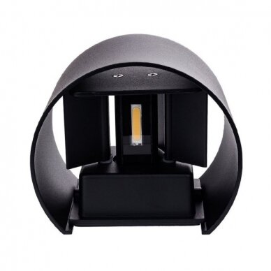 LED Wall Light, Black, Round, Adjustable Beam, 6W, Warm Light 3