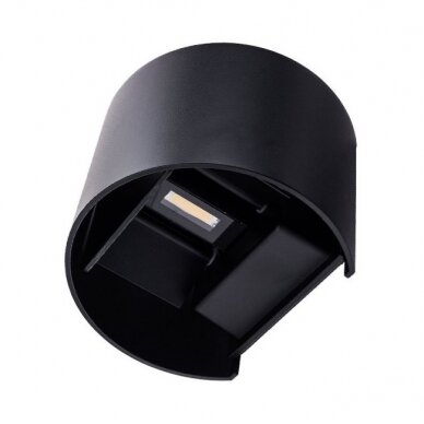 LED Wall Light, Black, Round, Adjustable Beam, 6W, Warm Light 4