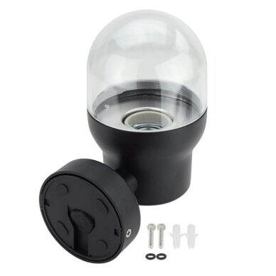 LED Wall Lamp, 1xЕ27, Upward, Black 1