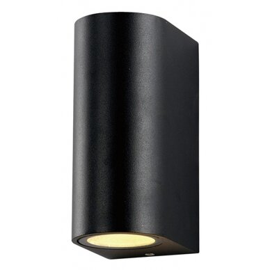 LED Wall Lamp, Black, Cylinder, 2 Sockets, Max 35W