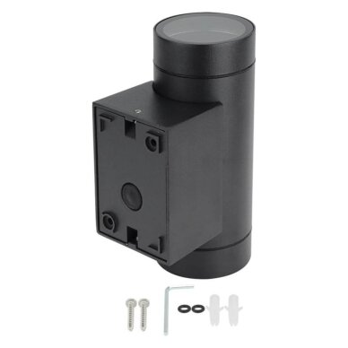LED Wall Lamp, 2xGU10, Cylinder, Black 2