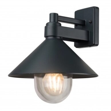LED sieninis šviestuvas, juodas, kūgis, 1 lizdas, Max 40W