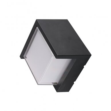 LED Wall Light, Black, Square, 12W, Neutral Light