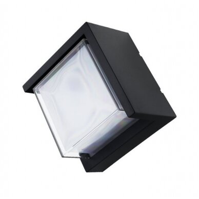 LED Wall Light, Black, Square, 15W, Warm Light 1