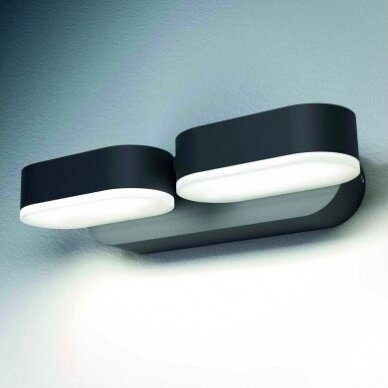 LED sieninis šviestuvas, juodas, pasukamas, 12W, šilta balta šviesa 1