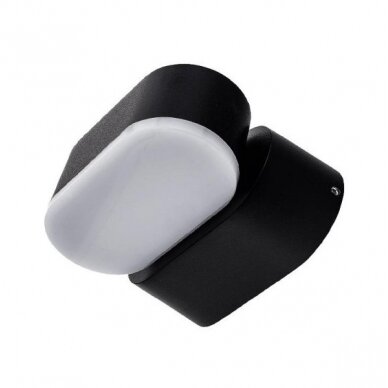 LED sieninis šviestuvas, juodas, pasukamas, 6W, šilta balta šviesa 2