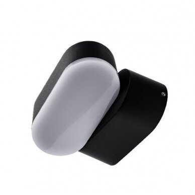 LED sieninis šviestuvas, juodas, pasukamas, 6W, šilta balta šviesa 4