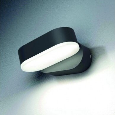LED sieninis šviestuvas, juodas, pasukamas, 6W, šilta balta šviesa 1