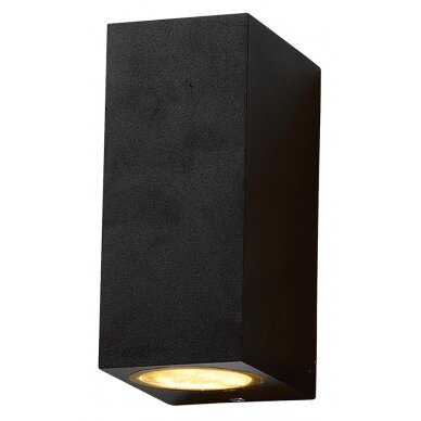 LED Wall Lamp, Black, Rectangular, 2 Sockets, Max 35W