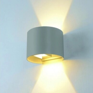 LED Wall Light, Grey, Round, Adjustable Beam, 6W, Neutral Light 1
