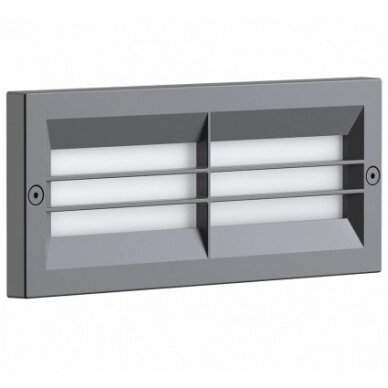 LED Wall Lamp, Grey, Grid