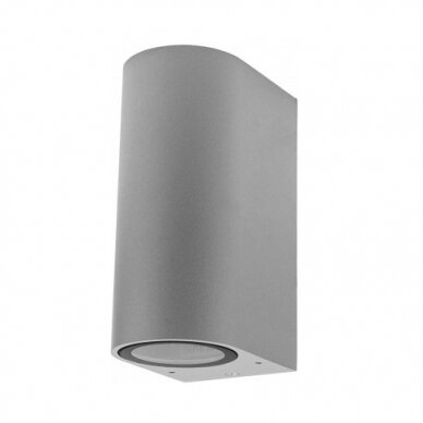 LED Wall Lamp, Silver, Cylinder, 2 Sockets, Max 35W 1