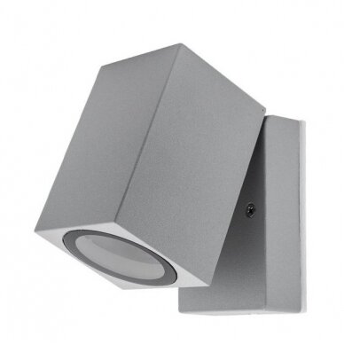 LED Wall Lamp, Silver, Rectangular, 1 Socket, Max 35W 1