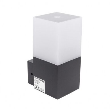 LED sieninis šviestuvas, tamsiai pilkas, 1 lizdas, Max 16W 1