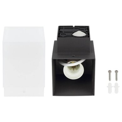 LED sieninis šviestuvas, tamsiai pilkas, 1 lizdas, Max 16W 2