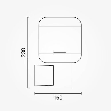 LED Wall Lamp, Up, Dark Grey 4